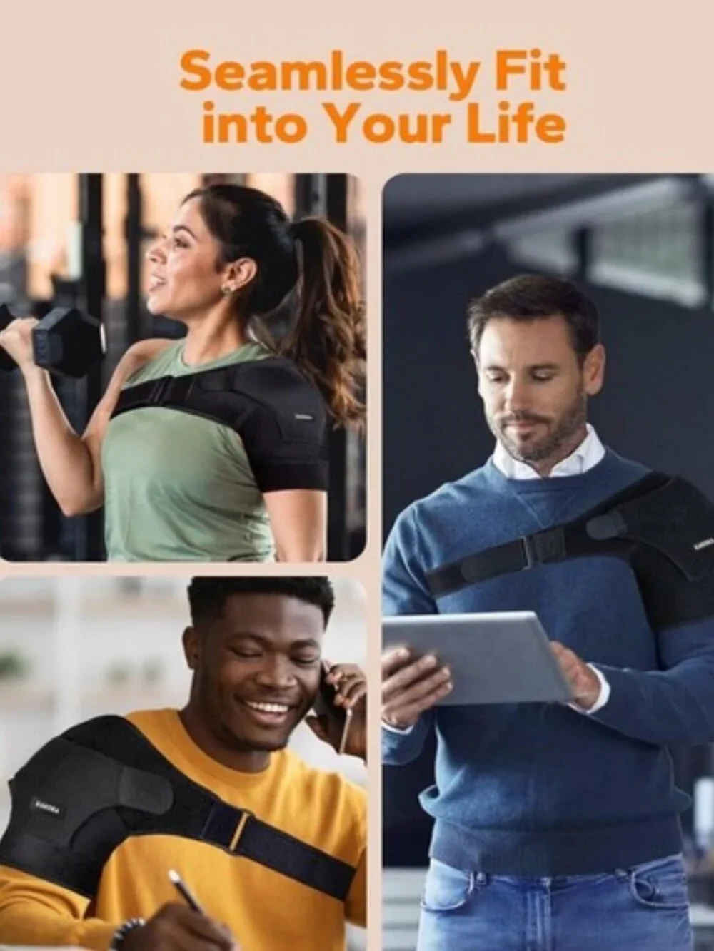 Adult Adjustable Shoulder Brace Compression Stability Support Unisex Men Women